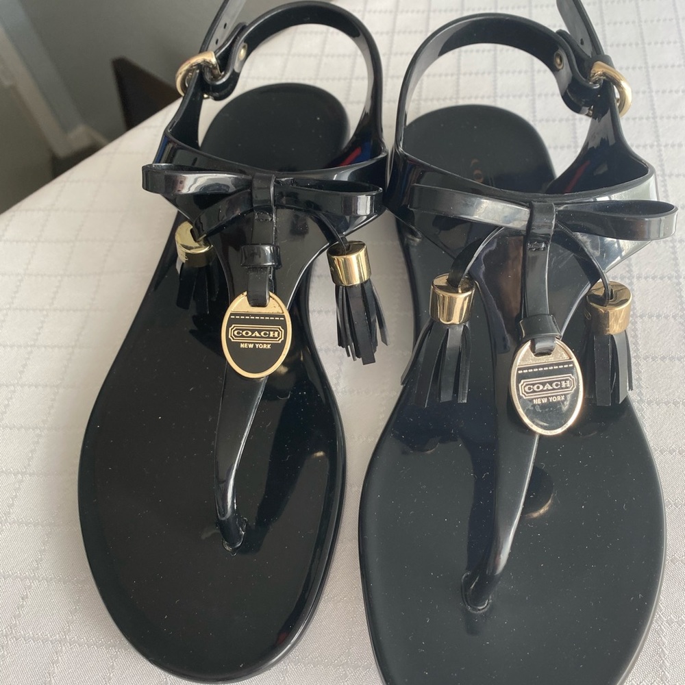 Adorable Coach Black Sandals!